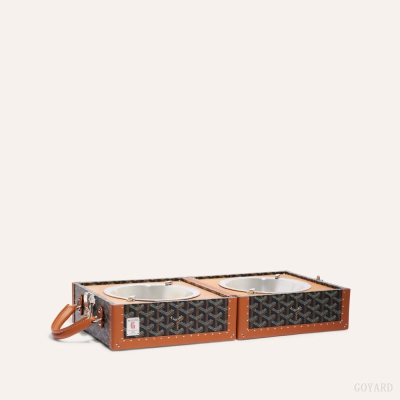 Boxes Goyard TRAVEL BOWL Pretas Marrom | GY-ULY4621