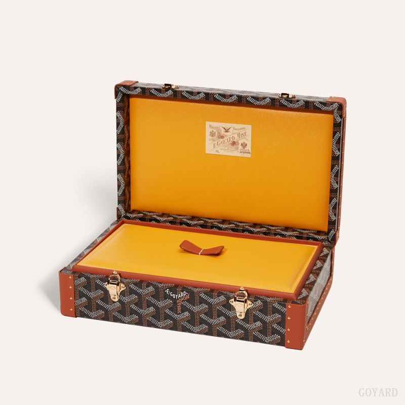 Boxes Goyard VENDÔME JEWELLERY CASE Pretas Marrom | GY-EYA9497