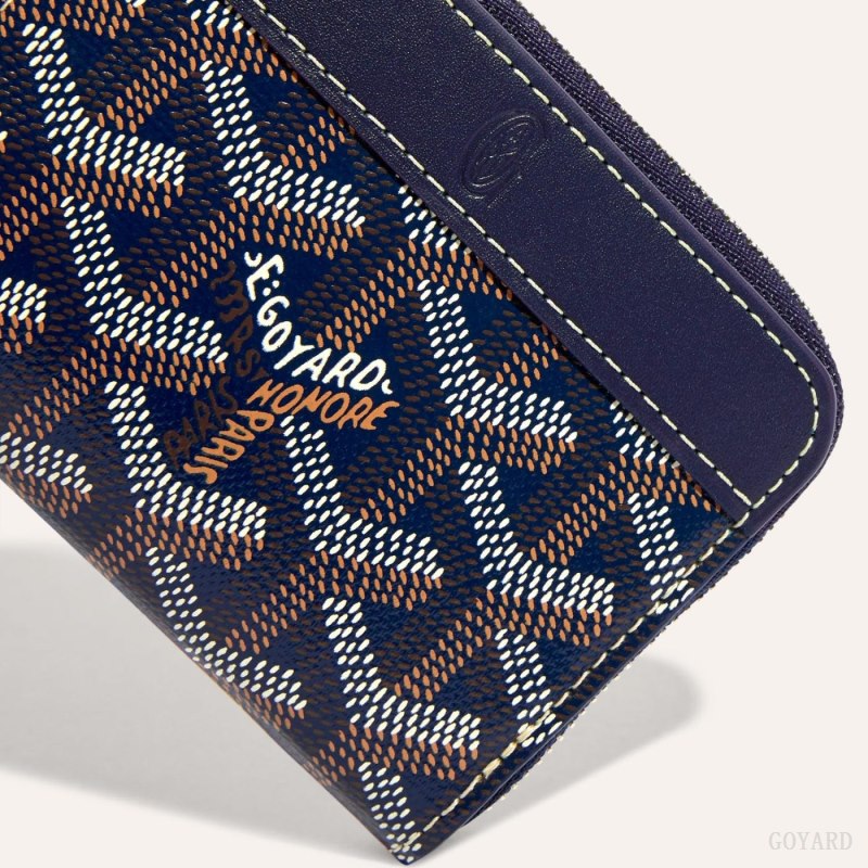 Carteiras Goyard MATIGNON MINI WALLET Azul Marinho Azuis | GY-MYJ0699