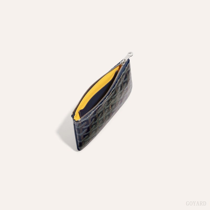 Carteiras Goyard SÉNAT MINI WALLET Azul Marinho Azuis | GY-JGU7653