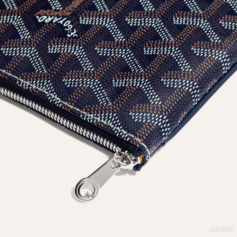 Carteiras Goyard SÉNAT MINI WALLET Azul Marinho Azuis | GY-JGU7653