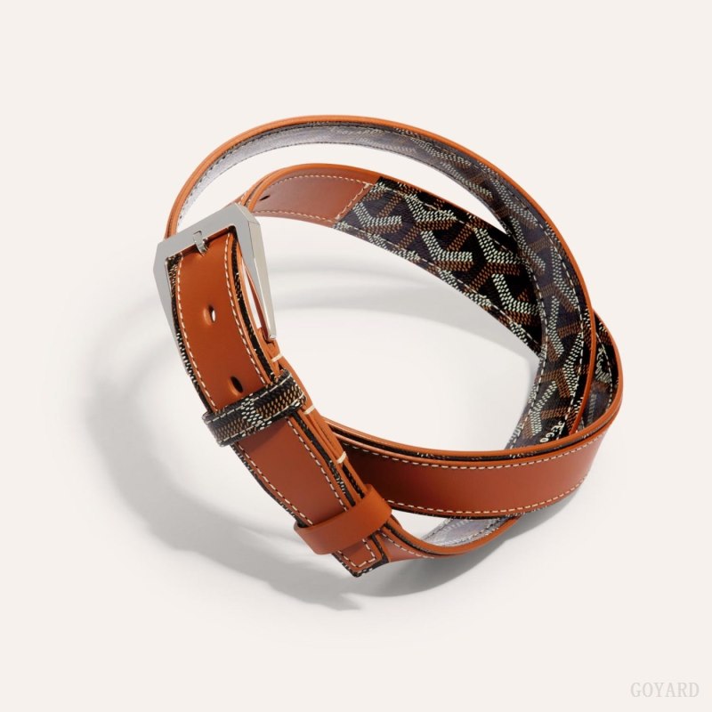 Cintos Goyard FREGATE BELT Pretas Marrom | GY-XDS3752