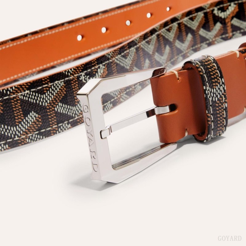 Cintos Goyard FREGATE BELT Pretas Marrom | GY-XDS3752