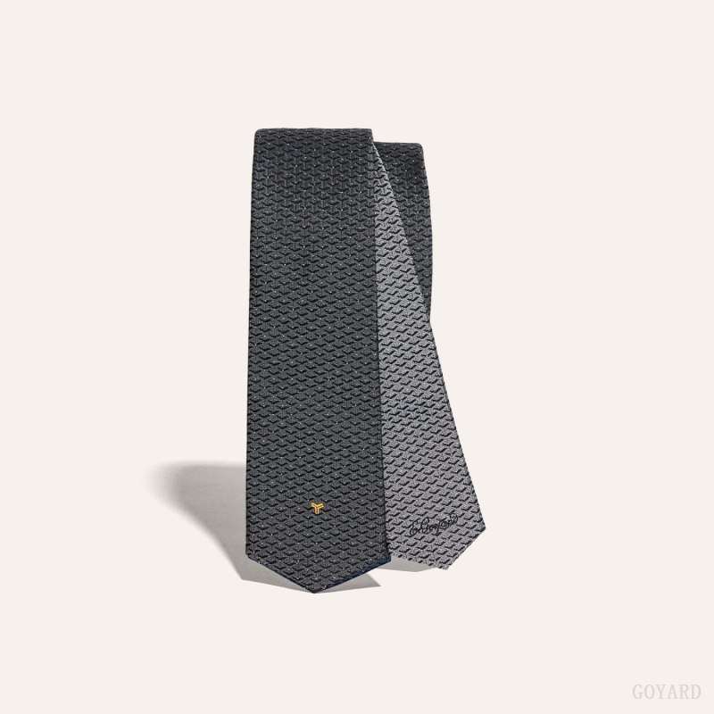 Gravatas Goyard Eldredge Bicolore tie Cinzentas | GY-WQR1027