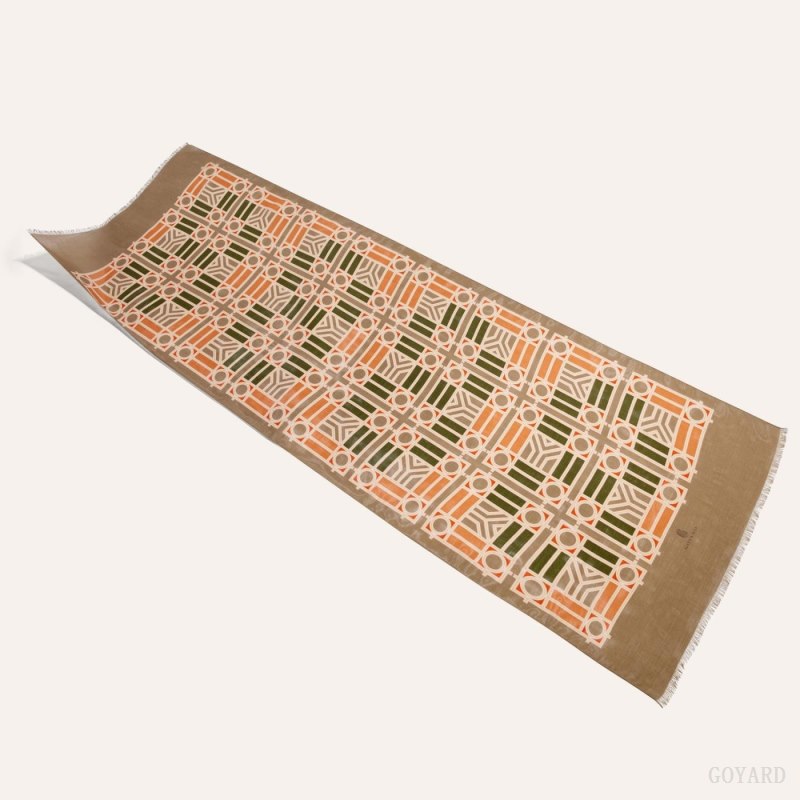 Lenços Goyard Muffler N°4 Bege | GY-VWH0398