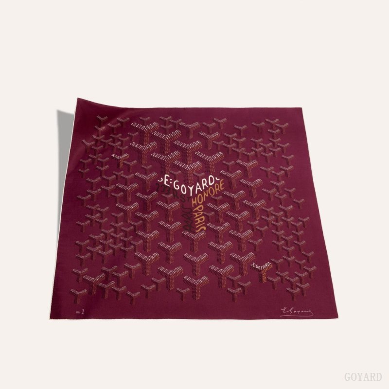 Lenços Goyard SCARF N°1 Bordeaux | GY-ODV3754