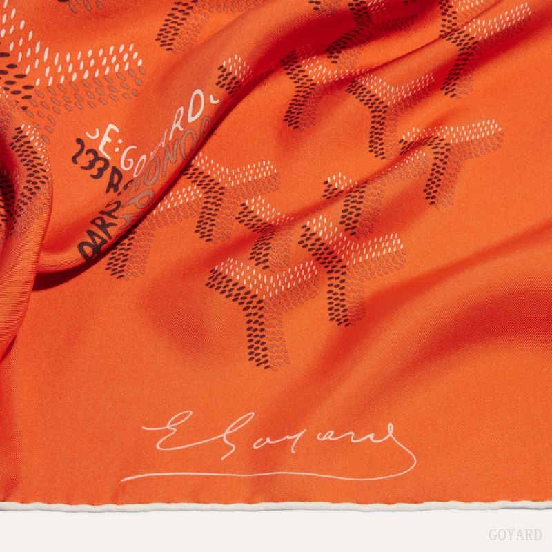 Lenços Goyard SCARF N°1 Laranja | GY-FCF5563