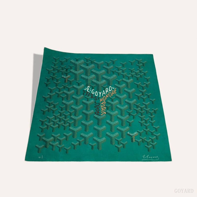 Lenços Goyard SCARF N°1 Verdes | GY-JIC1493