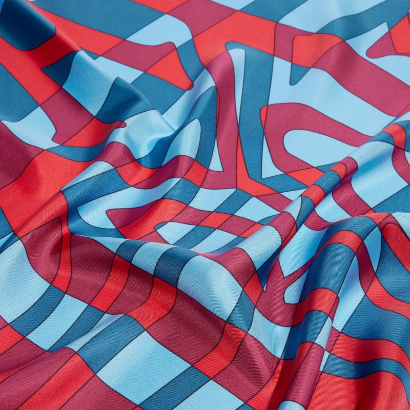 Lenços Goyard SCARF N°2 Azuis Vermelhas | GY-JHL2875