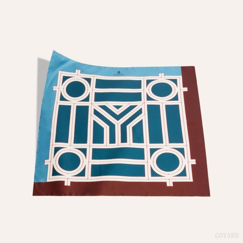 Lenços Goyard SCARF N°4 Azul Marinho Azuis Bordeaux | GY-UQN7535