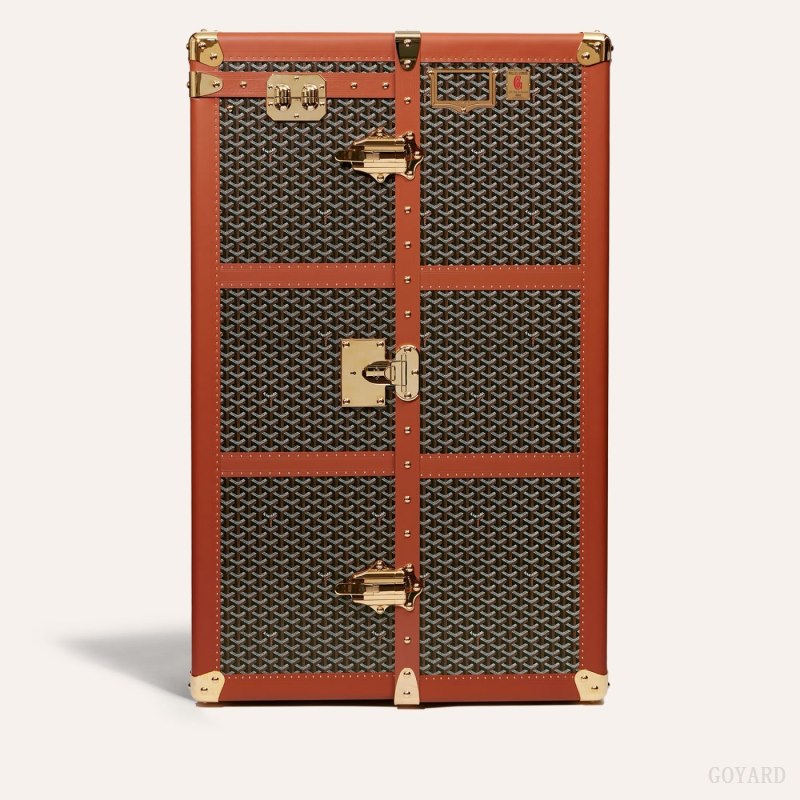 Mala Goyard ARMOIRE TRUNK Pretas Marrom | GY-QYP6811
