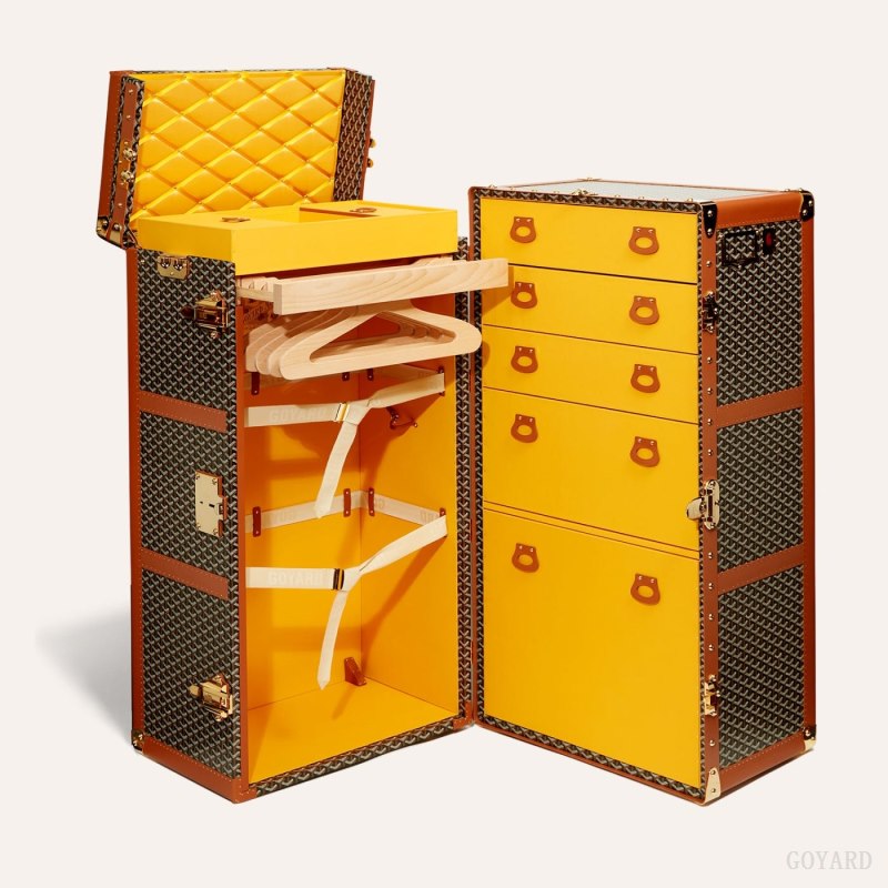 Mala Goyard ARMOIRE TRUNK Pretas Marrom | GY-QYP6811