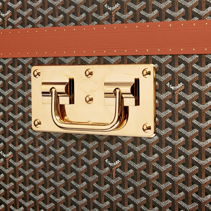 Mala Goyard ARMOIRE TRUNK Pretas Marrom | GY-QYP6811