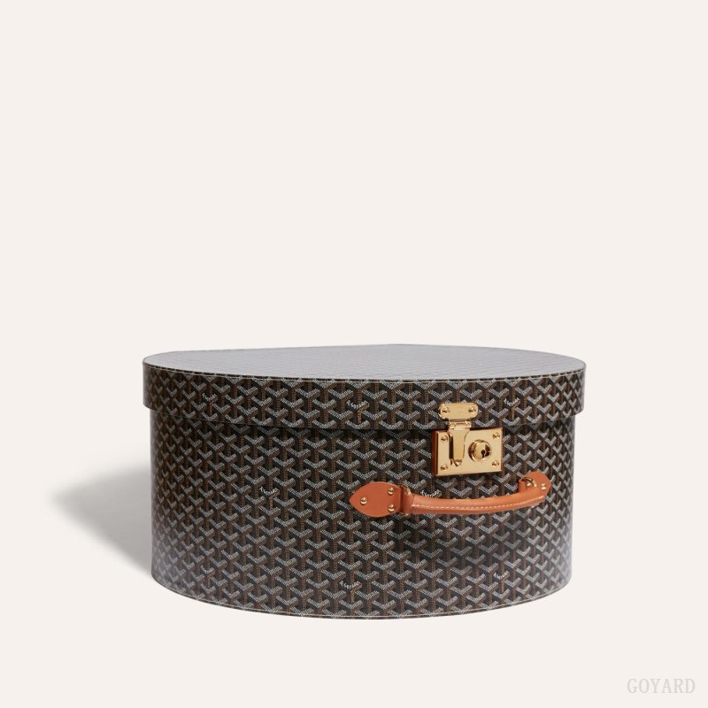 Mala Goyard BOITE CHAPEAU Pretas Marrom | GY-HBM9358