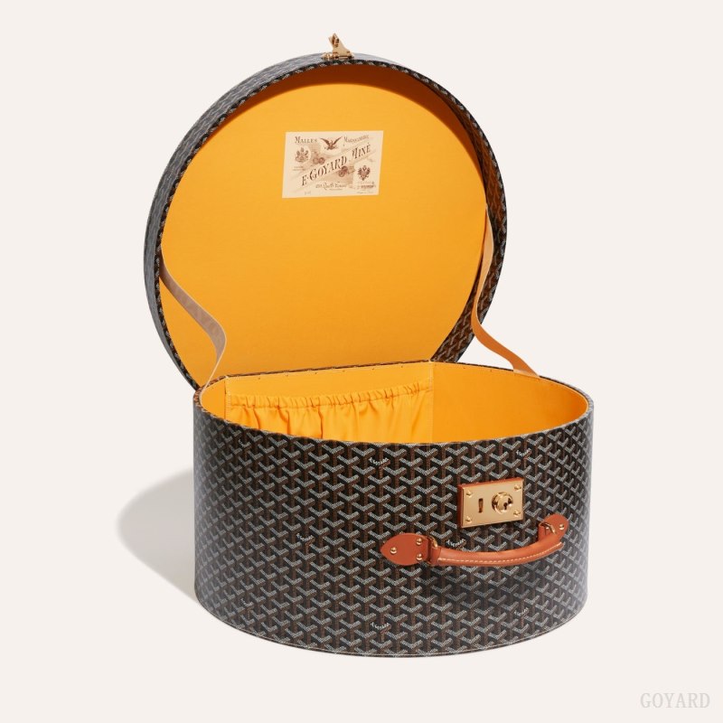Mala Goyard BOITE CHAPEAU Pretas Marrom | GY-HBM9358