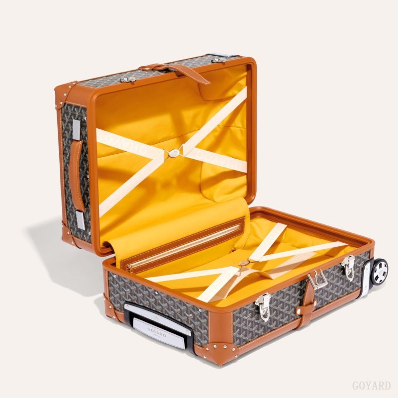 Mala Goyard BOURGET PM TROLLEY CASE Pretas Marrom | GY-FGU2835