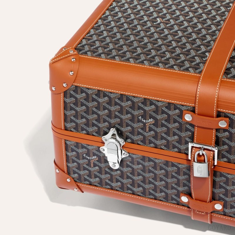 Mala Goyard BOURGET PM TROLLEY CASE Pretas Marrom | GY-FGU2835