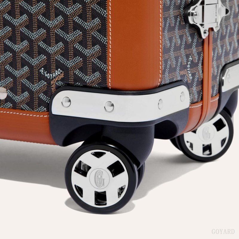 Mala Goyard BOURGET PM TROLLEY CASE Pretas Marrom | GY-FGU2835