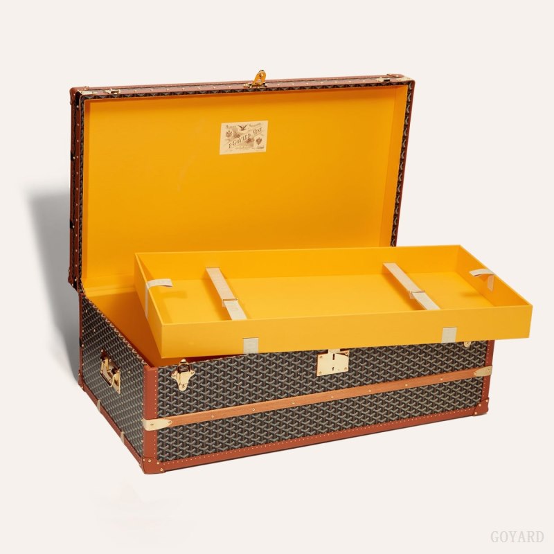 Mala Goyard CABINE TRUNK Pretas Marrom | GY-OQB4385