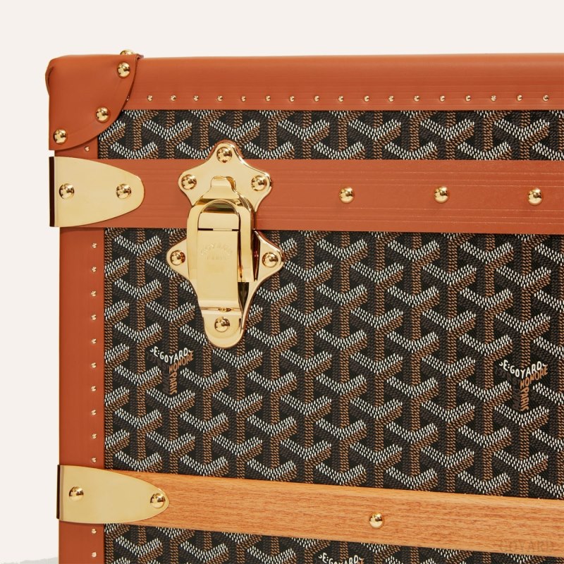 Mala Goyard CABINE TRUNK Pretas Marrom | GY-OQB4385