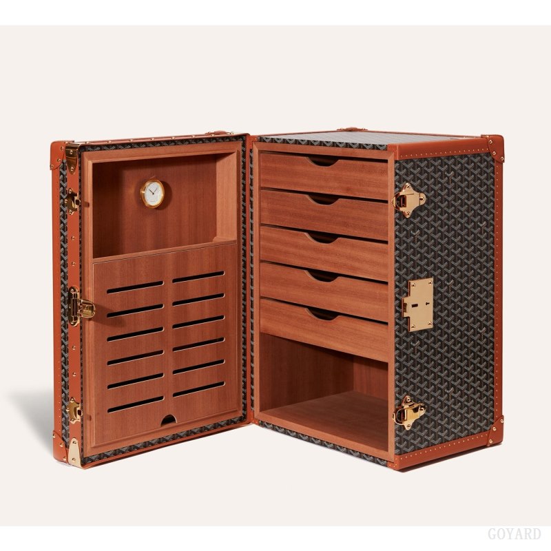 Mala Goyard CIGARES TRUNK Pretas Marrom | GY-JFO7174