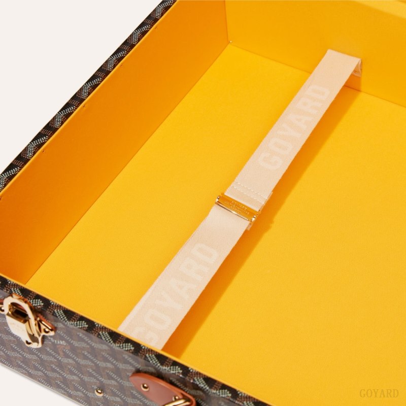 Mala Goyard GRAND HÔTEL 50 CASE Pretas Marrom | GY-KNI7208