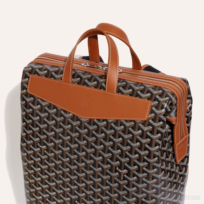 Mochilas Goyard Cisalpin Backpack Pretas Marrom | GY-EWZ1663
