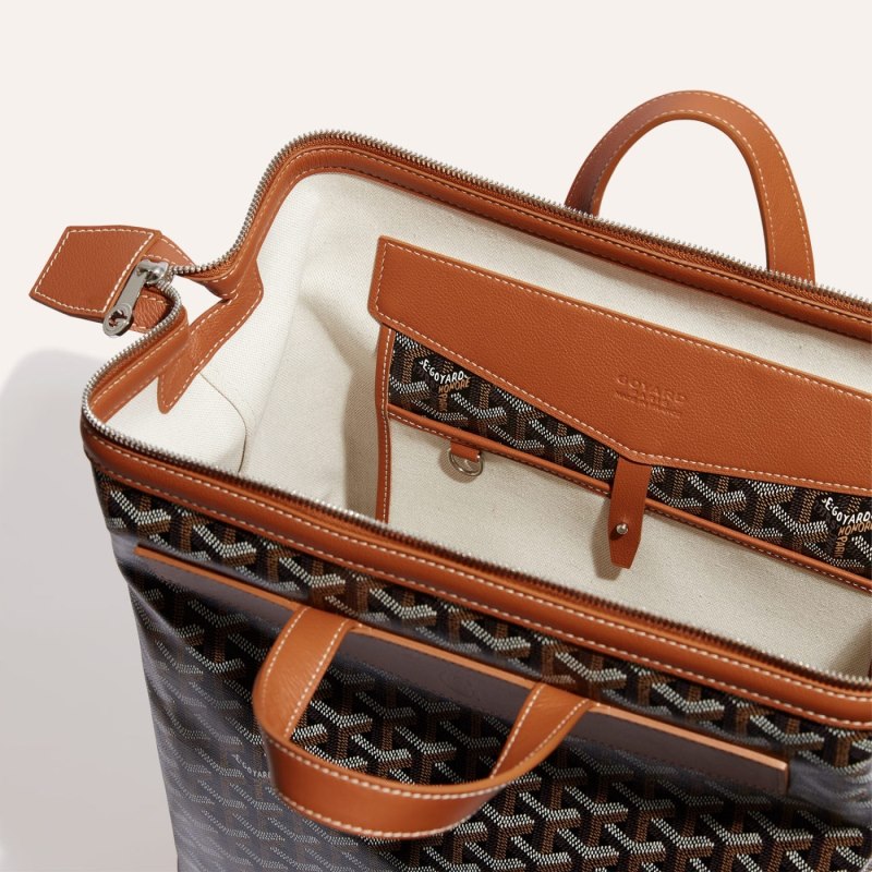 Mochilas Goyard Cisalpin Backpack Pretas Marrom | GY-EWZ1663