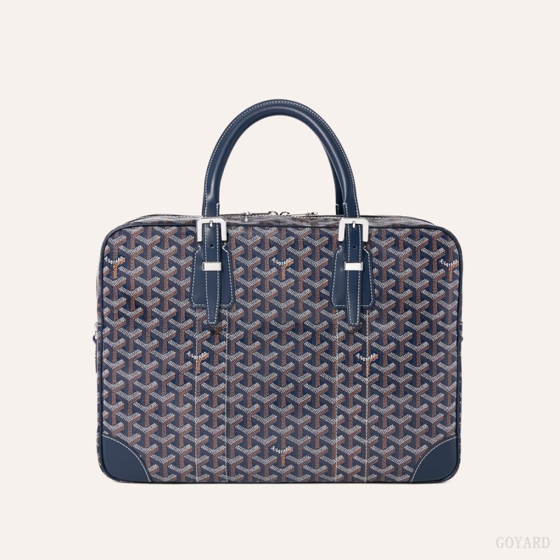 Pasta Goyard Ambassade MM Document Case Azul Marinho Azuis | GY-CDQ1978