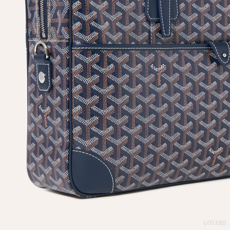 Pasta Goyard Ambassade MM Document Case Azul Marinho Azuis | GY-CDQ1978