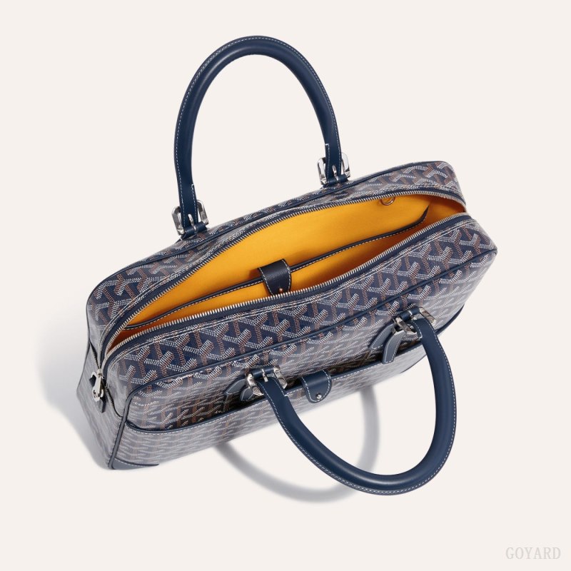 Pasta Goyard Ambassade MM Document Case Azul Marinho Azuis | GY-CDQ1978