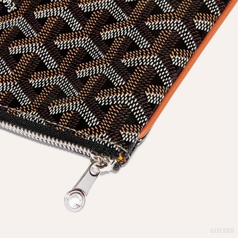 Pequenos Artigos de Couro Goyard SÉNAT PM POCKET Pretas Marrom | GY-YRV7587
