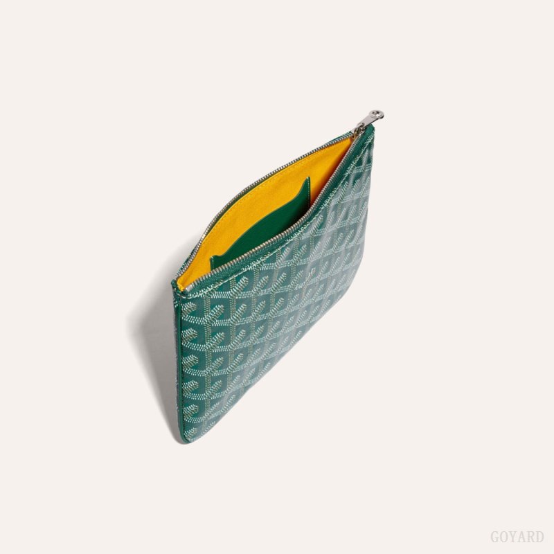 Pequenos Artigos de Couro Goyard SÉNAT PM POCKET Verdes | GY-HQU5501