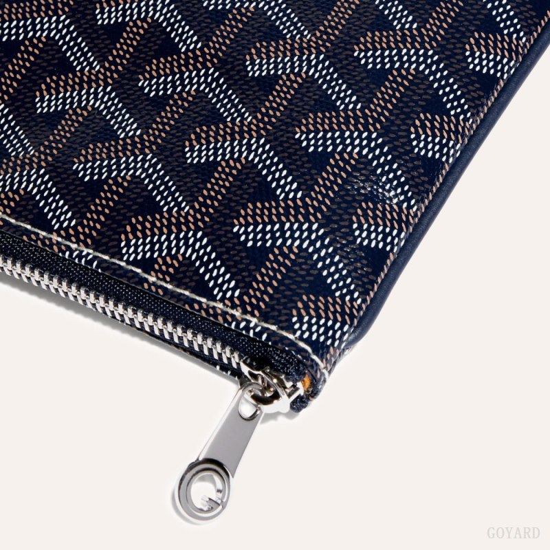 Pequenos Artigos de Couro Goyard SÉNAT PM POCKET Azul Marinho Azuis | GY-AIZ1115