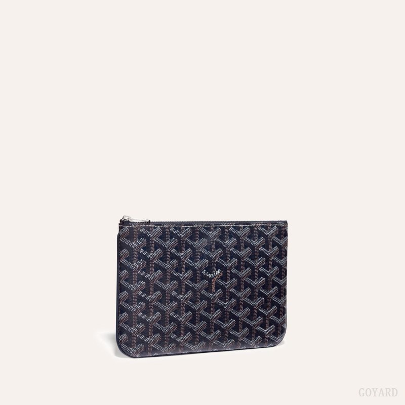 Pequenos Artigos de Couro Goyard SÉNAT PM POCKET Azul Marinho Azuis | GY-AIZ1115