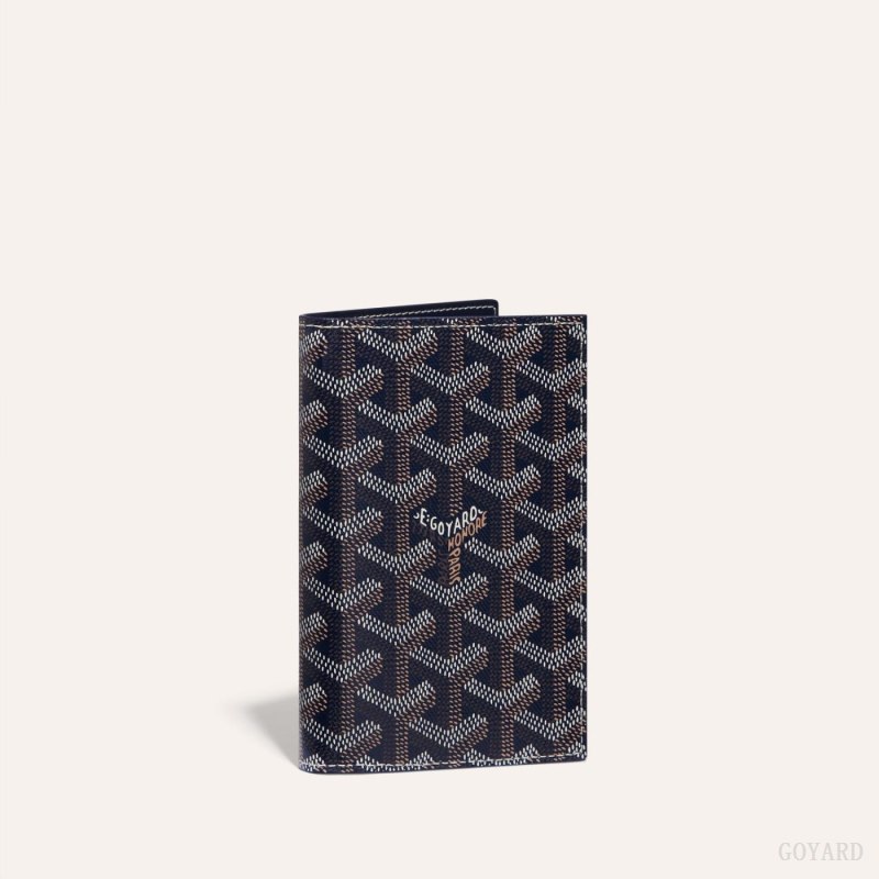 Portador De Passaporte Goyard GRENELLE PASSPORT COVER Azul Marinho Azuis | GY-MRL3146