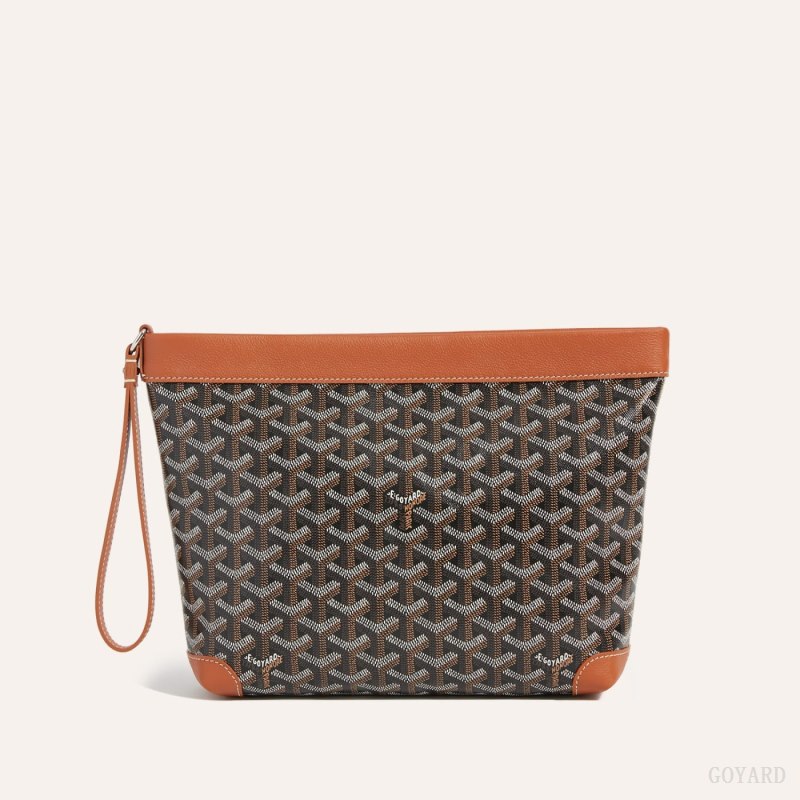 Pouches Goyard Conti pouch Pretas Marrom | GY-BQI2257