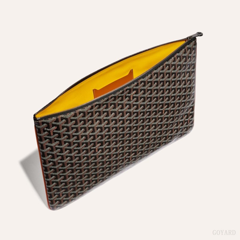 Pouches Goyard SENAT GM DOCUMENT CASE Pretas Marrom | GY-AIY3371