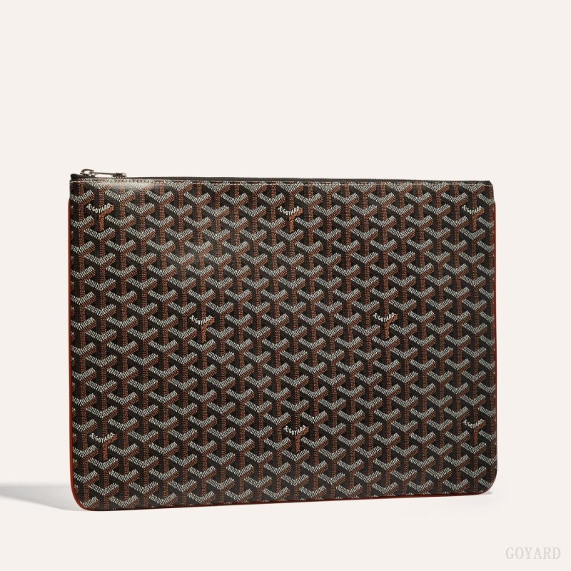 Pouches Goyard SENAT GM DOCUMENT CASE Pretas Marrom | GY-AIY3371