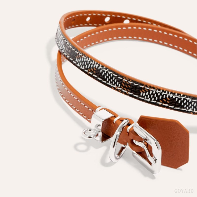 Pulseiras Goyard EDMOND BRACELET Pretas Marrom | GY-YBX3541